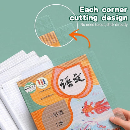 Self-adhesive transparent protective book cover (Pack of 30)