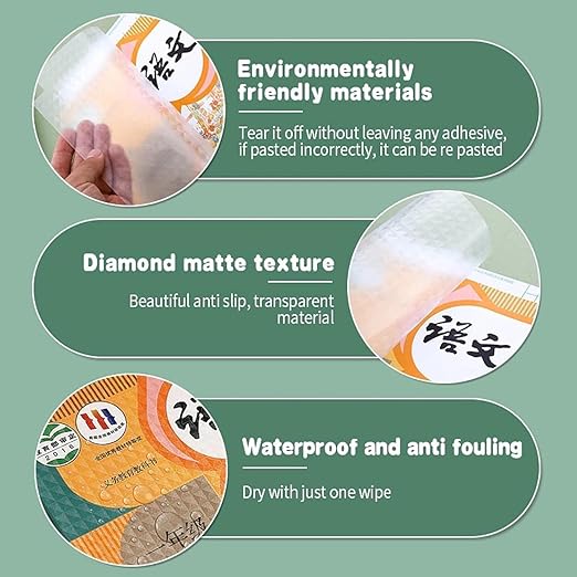 Self-adhesive transparent protective book cover (Pack of 30)