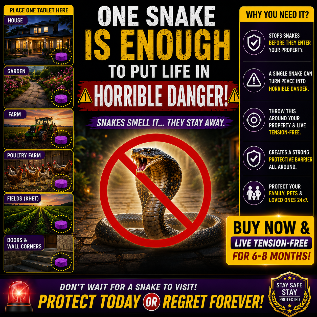 Snake repellent tablets (PACK OF 32)
